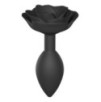 Plug anal bijou Open Roses L 9 x 3.8cm Noir