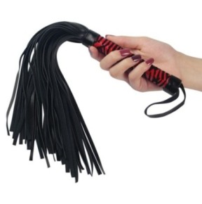 Martinet Whip Me Baby 38cm Noir-Rouge- Fouets