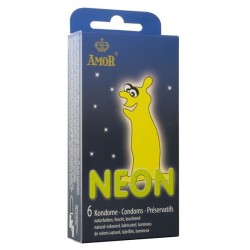 Préservatifs Neon Phosphorescent x6- PRESERVATIF COULEUR en stock sur Fun et plaisirs