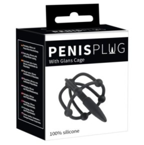 Plug Penis silicone Cage Glans 5cm - Diamètre 8mm