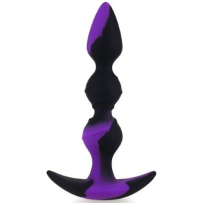 Plug silicone Three Pal 15 x 3.2cm Noir-Violet- Plugs Débutant & Kits en stock sur Fun et plaisirs