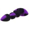 Plug silicone Three Pal 15 x 3.2cm Noir-Violet