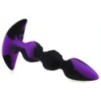 Plug silicone Three Pal 15 x 3.2cm Noir-Violet