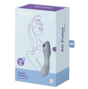 Stimulateur de clitoris Curvy Trinity 3 Satisfyer Gris