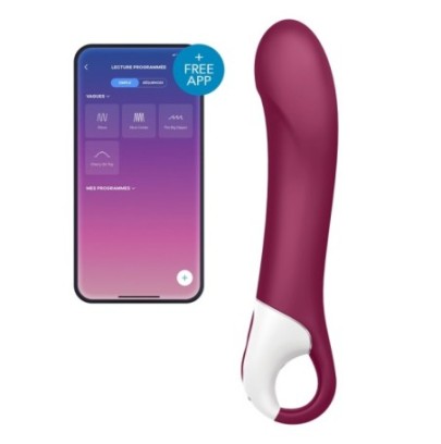 Vibromasseur connecté Big Heat Satisfyer 15 x 4cm Mauve- Vibromasseurs Design en stock sur Fun et plaisirs