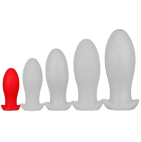 Plug silicone Saurus Egg S 10 x 4.5cm Rouge- Plugs Silicone en stock sur Fun et plaisirs