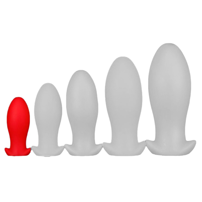 Plug silicone Saurus Egg S 10 x 4.5cm Rouge