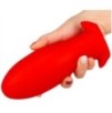 Plug silicone Saurus Egg S 10 x 4.5cm Rouge