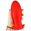 Plug Silicone Saurus Egg M 12 x 5.3cm Rouge