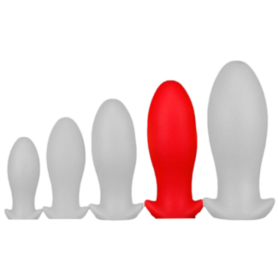 Plug silicone Saurus Egg XL 16.5 x 7.3cm Rouge- Plugs Silicone en stock sur Fun et plaisirs