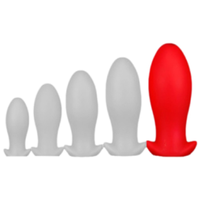 Plug silicone Saurus Egg XXL 18.5 x 8.3cm Rouge- Plugs Silicone en stock sur Fun et plaisirs