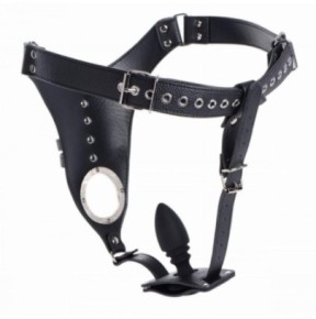 Ceinture de chasteté avec plug Strict Male 8.5 x 3.3cm- PLUG JOURNEE & HARNAIS en stock sur Fun et plaisirs