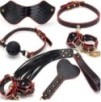 Kit Bdsm 7 Pièces Caiman noir-Rouge