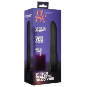 Gode vibrant Dildo Vibe Thin 18 x 4.2cm Noir