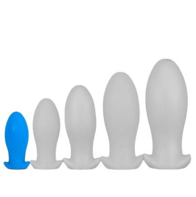 Plug silicone Saurus Egg S 10 x 4.5cm Bleu- Plugs Silicone en stock sur Fun et plaisirs