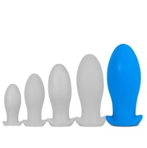 Plug silicone Saurus Egg XXL 18.5 x 8.3cm Bleu- Plugs Silicone en stock sur Fun et plaisirs