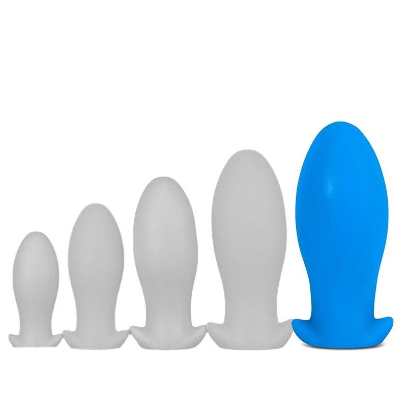 Plug silicone Saurus Egg XXL 18.5 x 8.3cm Bleu