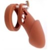 Cage de chasteté Silicone Bran 9 x 3cm Marron