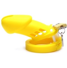 Cage de chasteté Silicone Bran 9 x 3cm Jaune