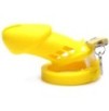 Cage de chasteté Silicone Bran 9 x 3cm Jaune