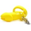 Cage de chasteté Silicone Bran 9 x 3cm Jaune