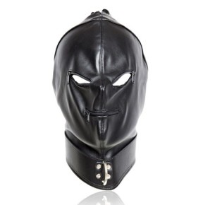 Cagoule avec Zip Strict Hood Noire- Cagoules & Masques en stock sur Fun et plaisirs