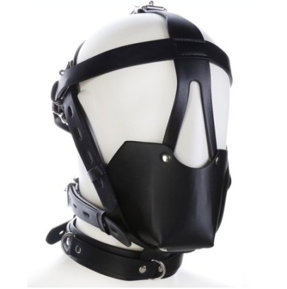 Muselière Sm Harness Head Noire- Cagoules & Masques en stock sur Fun et plaisirs