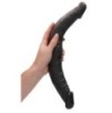 Double gode Realrock 36 x 4.4cm Noir