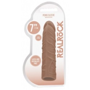 Gaine de pénis Penis Sleeve RealRock 16.5 x 4cm Tan