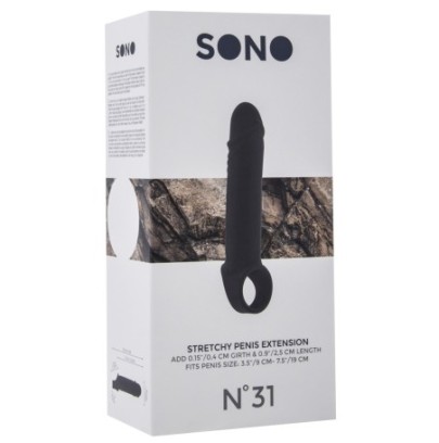 Gaine de pénis Stretchy Penis Sono N°31 - 11 x 3cm Noire