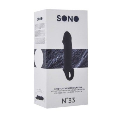 Gaine de pénis Lighty Penis Sonon N°33 - 11 x 3cm Noire