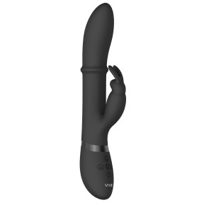 Vibro Rabbit Halo 24.5 x3.5cm Noir- Rabbits Vibrants en stock sur Fun et plaisirs