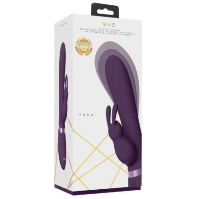 Vibro Rabbit gonflable Taka 22 x 6cm Violet