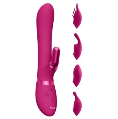 Vibro Rabbit Chou 23 x 3.5cm Rose- Rabbits Vibrants en stock sur Fun et plaisirs