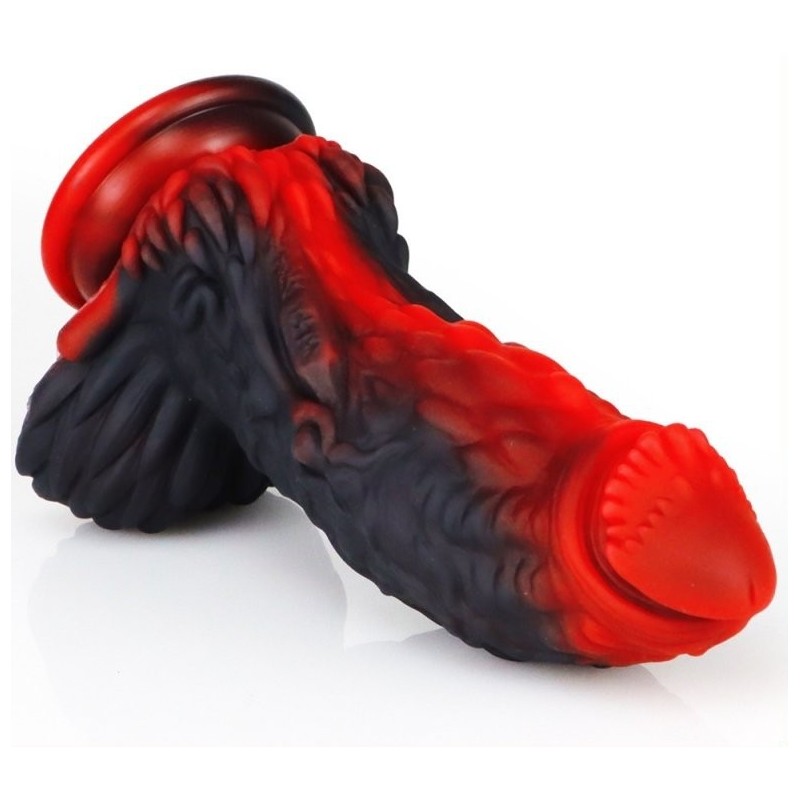 Gode Dragon Yong 15 x 5.5cm Noir-Rouge