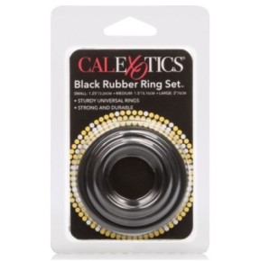 Lot de 3 Cockrings souples Rubber Rings Noir