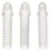 Kit de 3 Gaines de pénis texturées Ribbed Extend 14 x 4cm