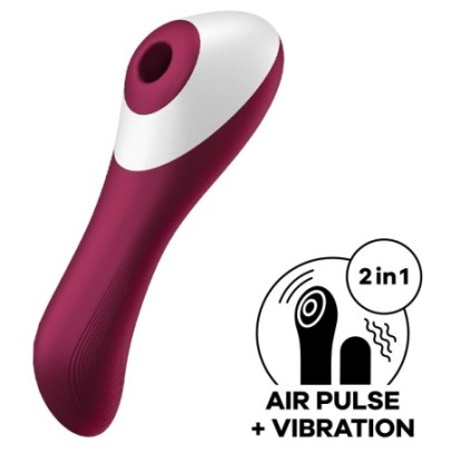 Stimulateur de clitoris DUAL CRUSH Satisfyer 16cm- Stimulateurs à Aspiration en stock sur Fun et plaisirs