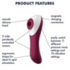 Stimulateur de clitoris DUAL CRUSH Satisfyer 16cm