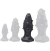 Plug Silicone Monster Spike L 14 x 5.5cm Noir