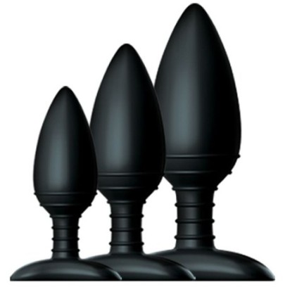 Lot de 3 plugs Silicone Trio Nexus Noirs- Plugs Débutant & Kits en stock sur Fun et plaisirs