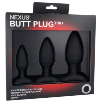 Lot de 3 plugs Silicone Trio Nexus Noirs