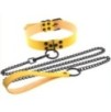 Collier-Laisse Punk Jaune
