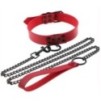 Collier-Laisse Punk Rouge