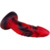 Gode monster Squax 18 x 5.5cm Noir-Rouge