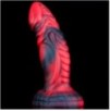 Gode monster Squax 18 x 5.5cm Noir-Rouge