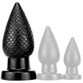 Plug PineCock L 14 x 6.5cm Noir- PLUG ANAL SILICONE en stock sur Fun et plaisirs