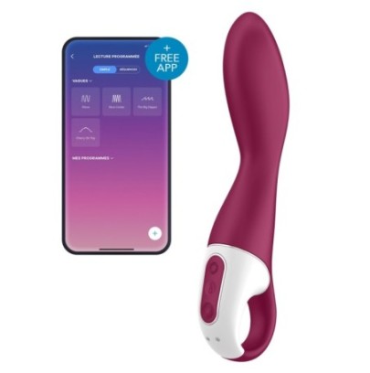 Vibro connecté Heated Thrill Satisfyer 20 x 3.5cm- Vibromasseurs Design en stock sur Fun et plaisirs