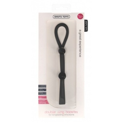 Cockring en silicone Double Ring Booster 20cm