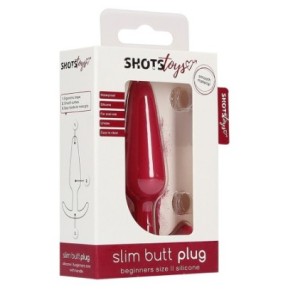 Plug en silicone Slim Butt 7.5 x 2cm Rouge